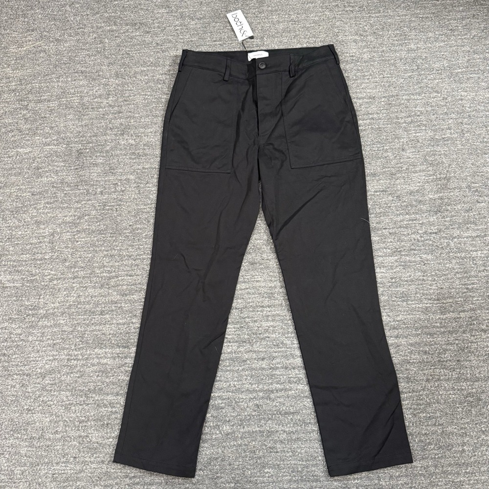 Both & And Pants 31 Black Chino Trans Masc Non Binary Classic Business Cotton